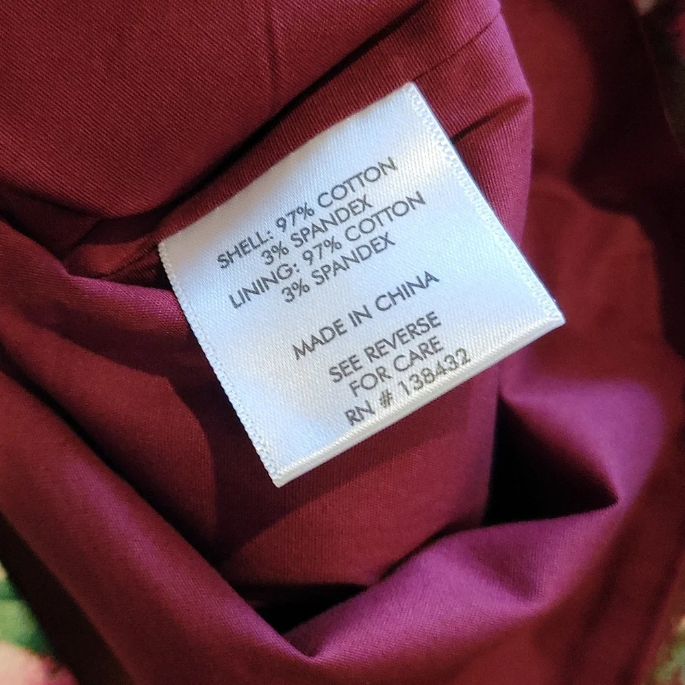 NWOT Of The Garland Variety Sheath Dress In Burgundy Floral Sz US S Sleeveless - Picture 5 of 5